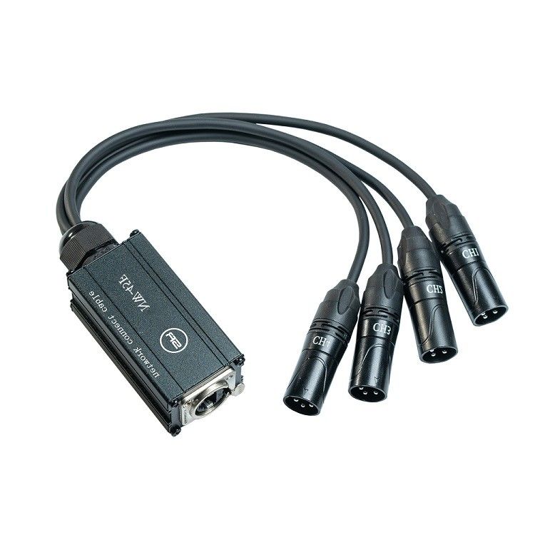 کابل تقسیم شبکه XLR 4 کانال 3-پین گیرنده چند مار به Rj45 کابل واحد اتریکن