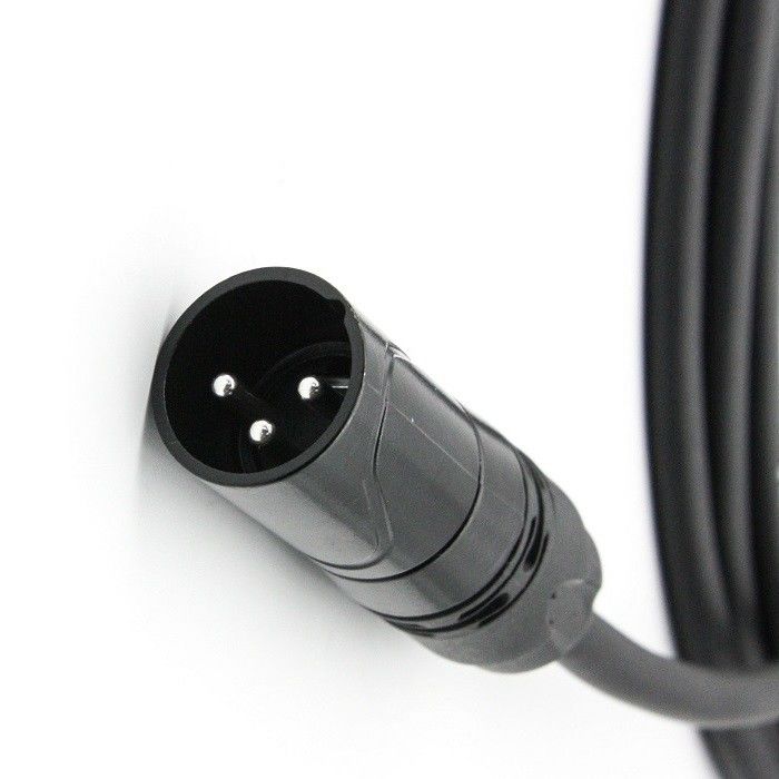 کابل های میکروفون AWG 24 XLR سیاه XLR مرد به XLR زن کابل میکروفون برای مخلوط کننده