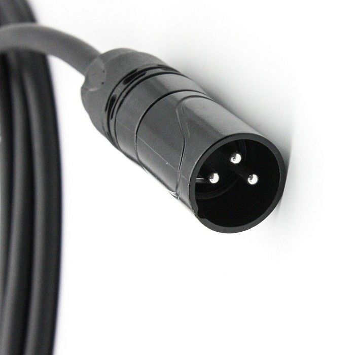 5m 6m XLR کابل میکروفون OFC Conductor سیم های میکروفون 3 پین XLR-XLR سیم سیاه