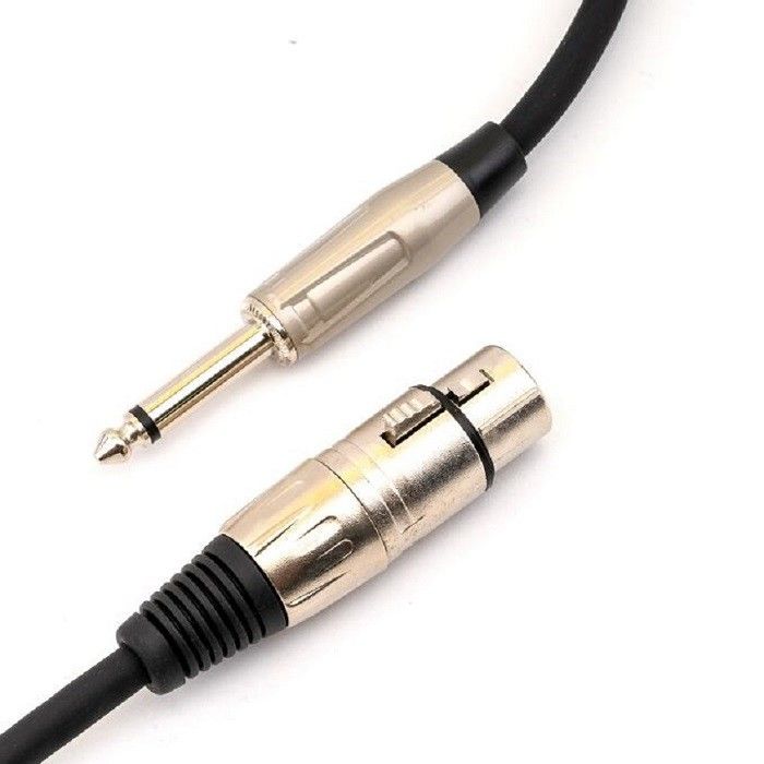 Awg22 XLR کابل های میکروفون 6.35mm 10 فوت کابل XLR XLR تا 1/4 