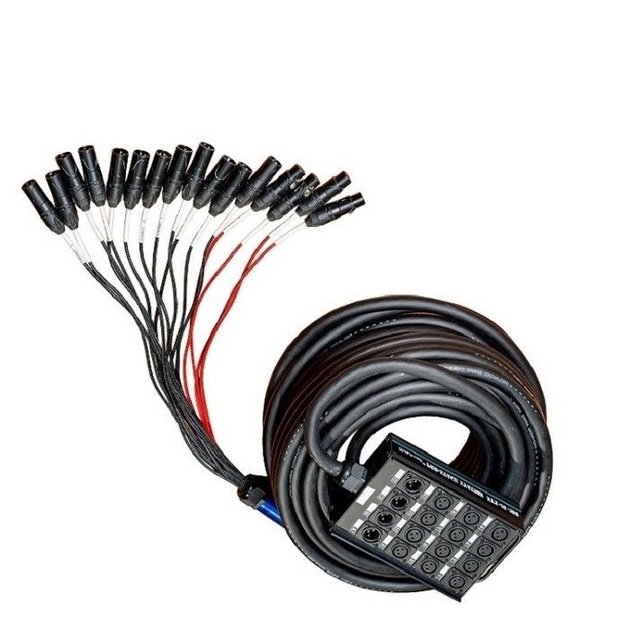 100ft 24 کانال صوتی سیم Snake XLR ارسال هیئت مدیره سیم Snake XLR سیم Splitter