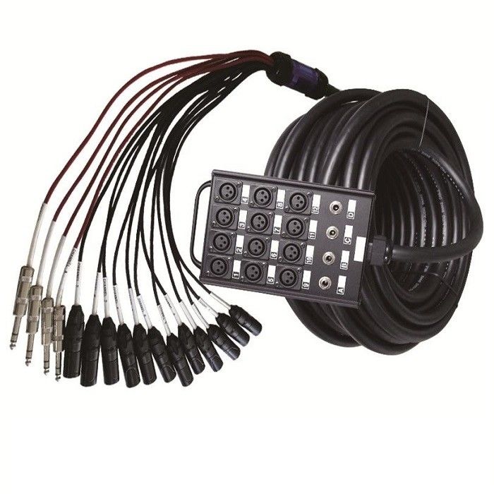 12 کانال صوتی Snake XLR Send Board Snake Cable XLR Splitter Cable 1/4 اینچی برگشت