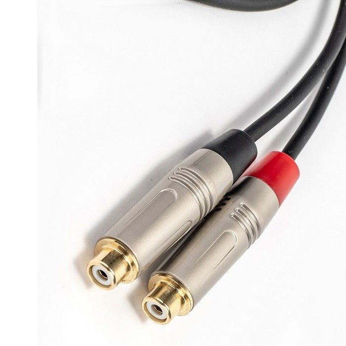 کابل پخش کننده آدیو و 3.5 میلی متری استریو به دو RCA برای مخلوط کننده بلندگو