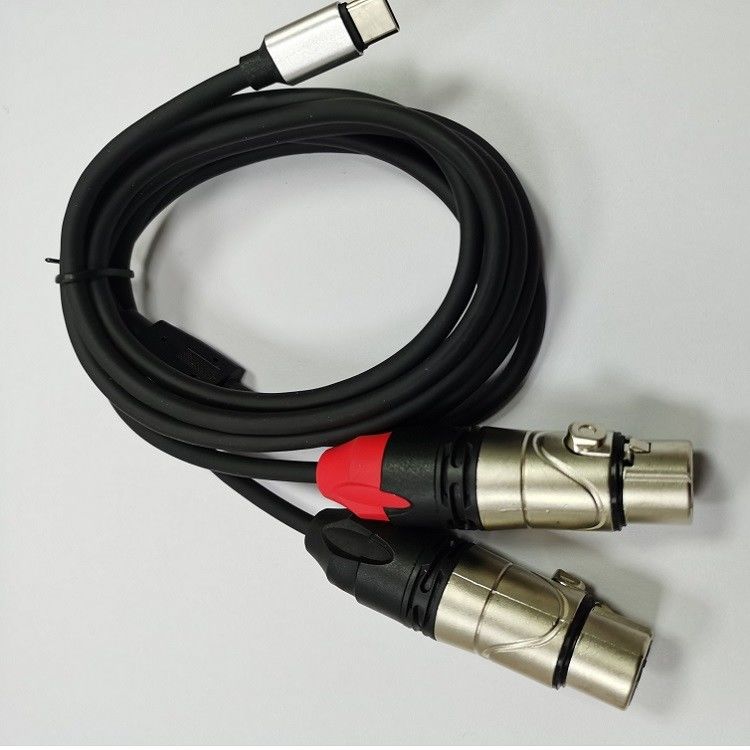 DAC C به کابل صوتی دوگانه XLR زنانه Y Splitter پیچ DAC قدرتمند داخلی