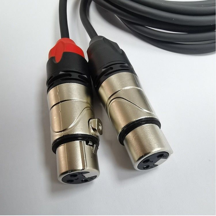DAC C به کابل صوتی دوگانه XLR زنانه Y Splitter پیچ DAC قدرتمند داخلی